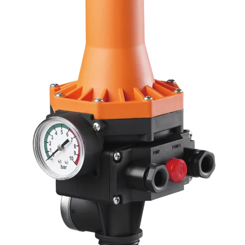 Waterproof Adjustable Water Pump Pressure Controller Automatic Electronic Pressure Switch with Gauge Yellow