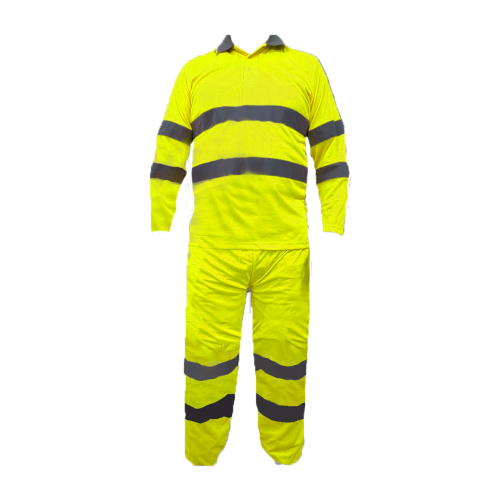 Reflective Full Sleeve Polo Shirt and Pant Set